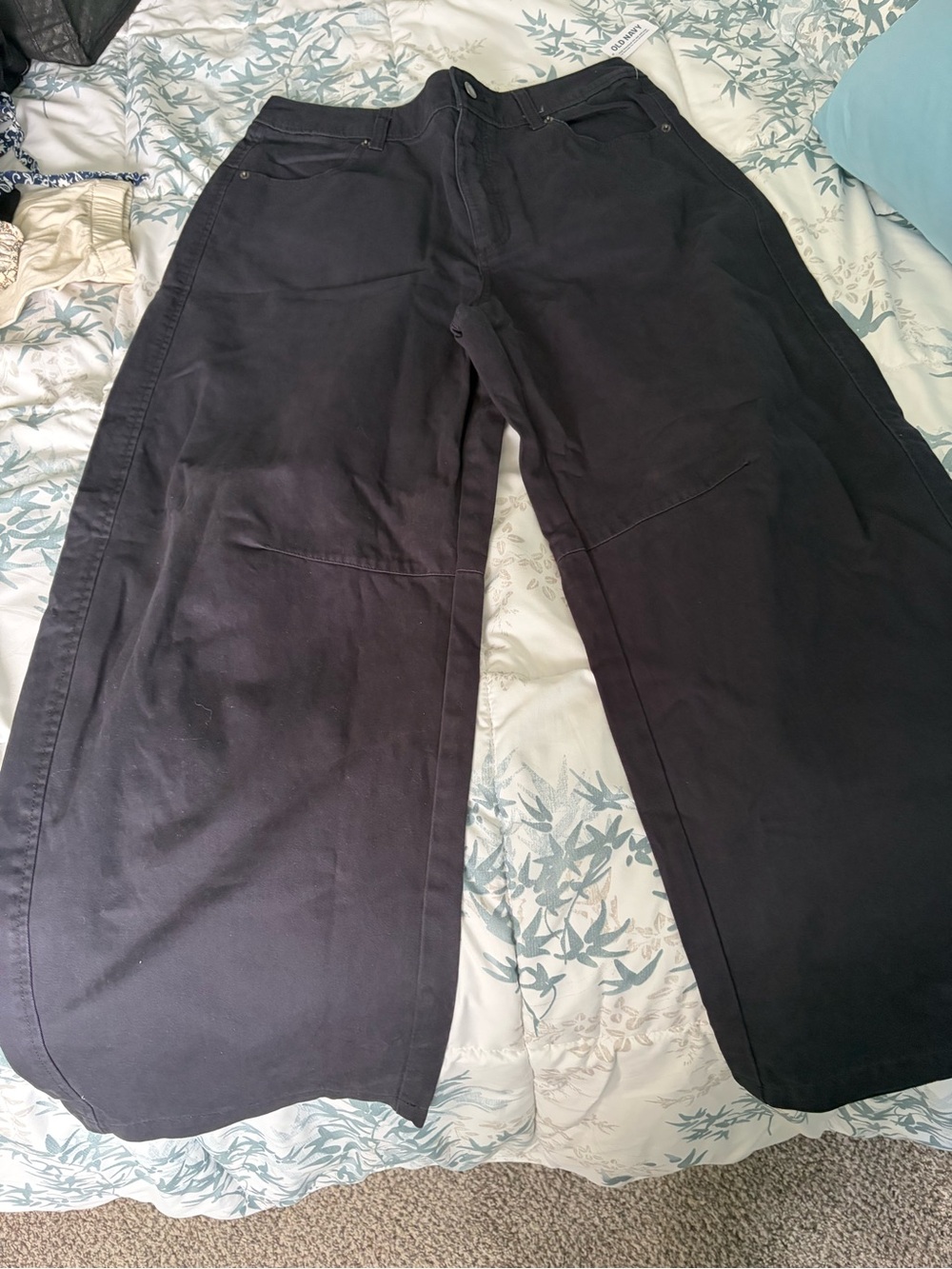 Old Navy Black Wide Leg Chino Pants